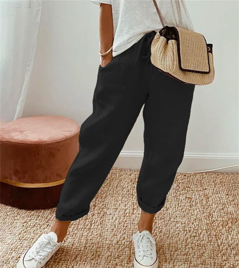 Maas & Mode® | Elegante linnen zomerbroek