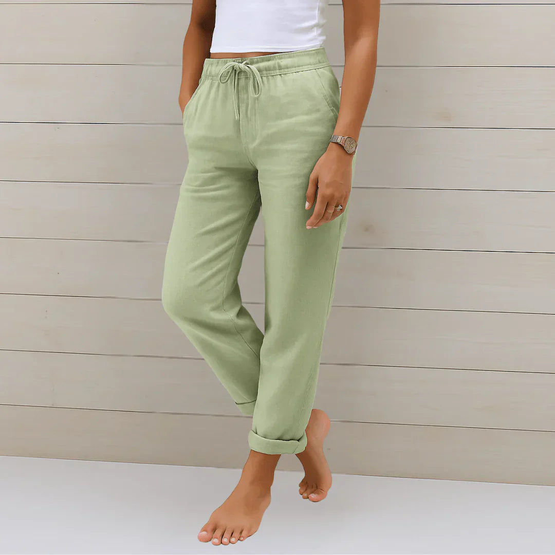Maas & Mode® | Comfortabele linnen zomerbroek