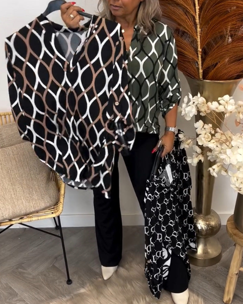 Maas & Mode® | Blouse met Grafische Print