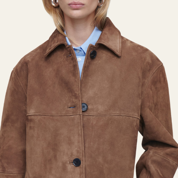 Maas & Mode® | Collared Suede Jacket