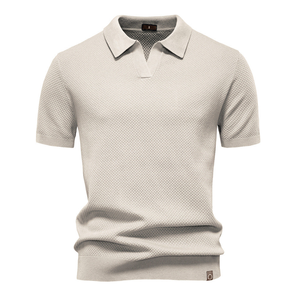 Maas & Mode® | Elegante polo met korte mouwen