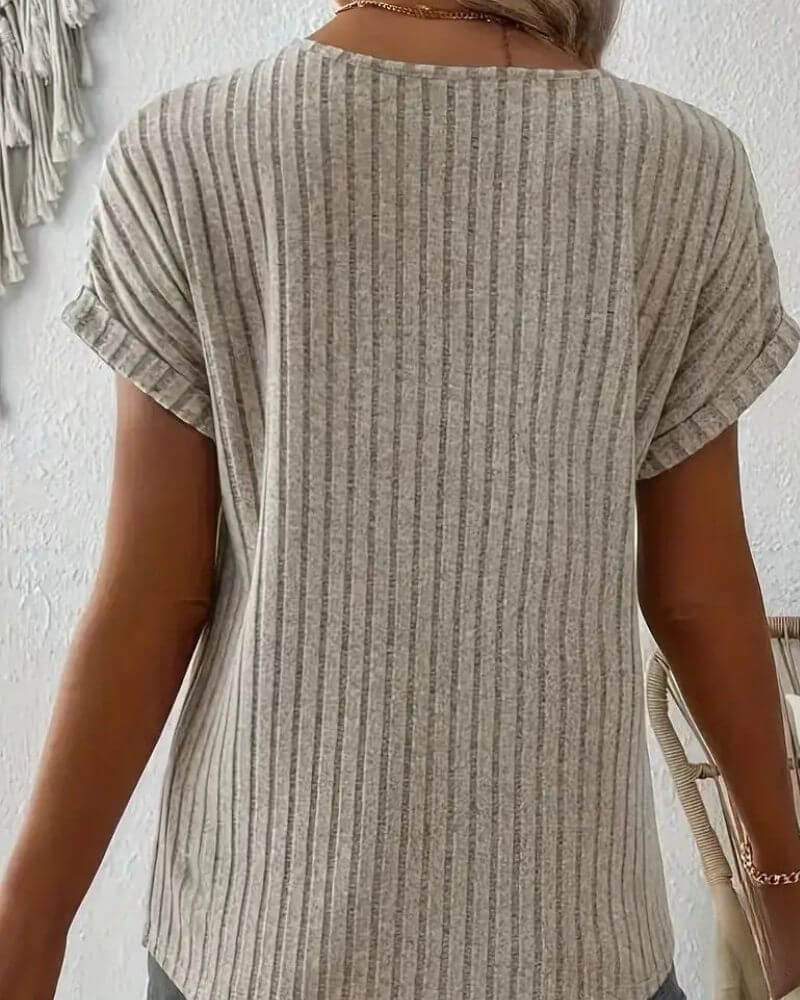 Maas & Mode® | GEBREIDE BLOUSE MET V-HALS