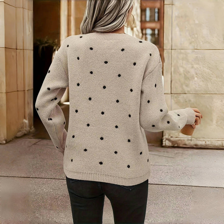 Maas & Mode | Gebreide trui met stippen