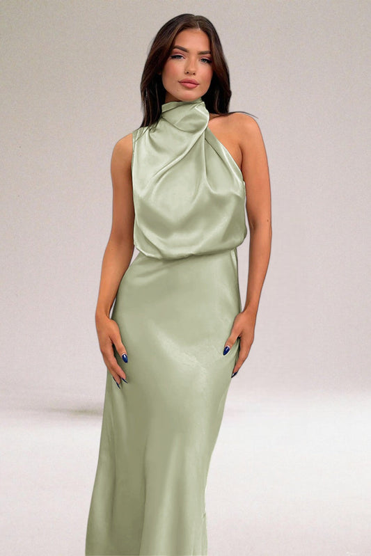 Maas & Mode® | Satijnen Glamour Jurk