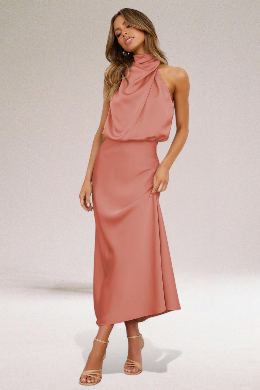 Maas & Mode® | Satijnen Glamour Jurk