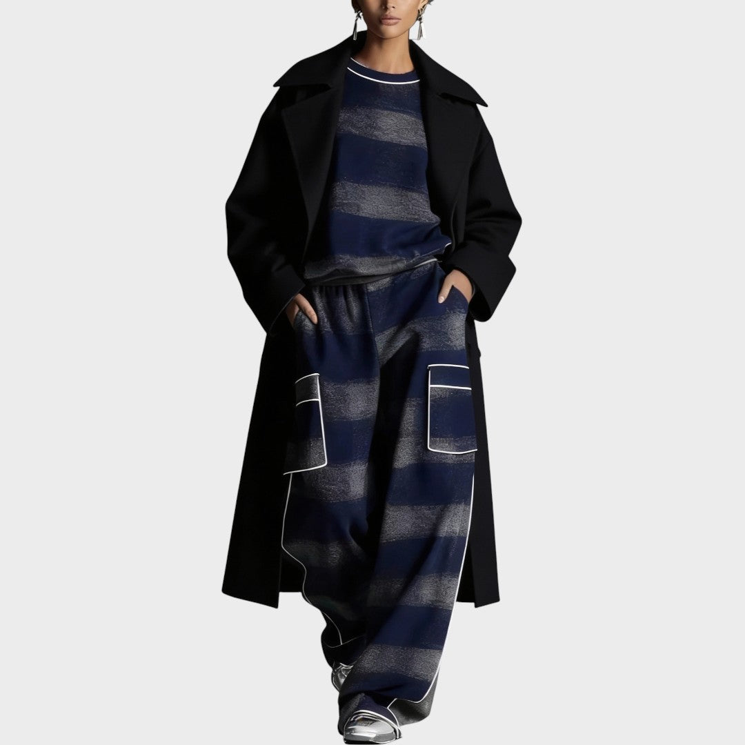 Maas & Mode® | Jersey- en Broekset met ultiem comfort en flatterende look voor dagelijks en reizen