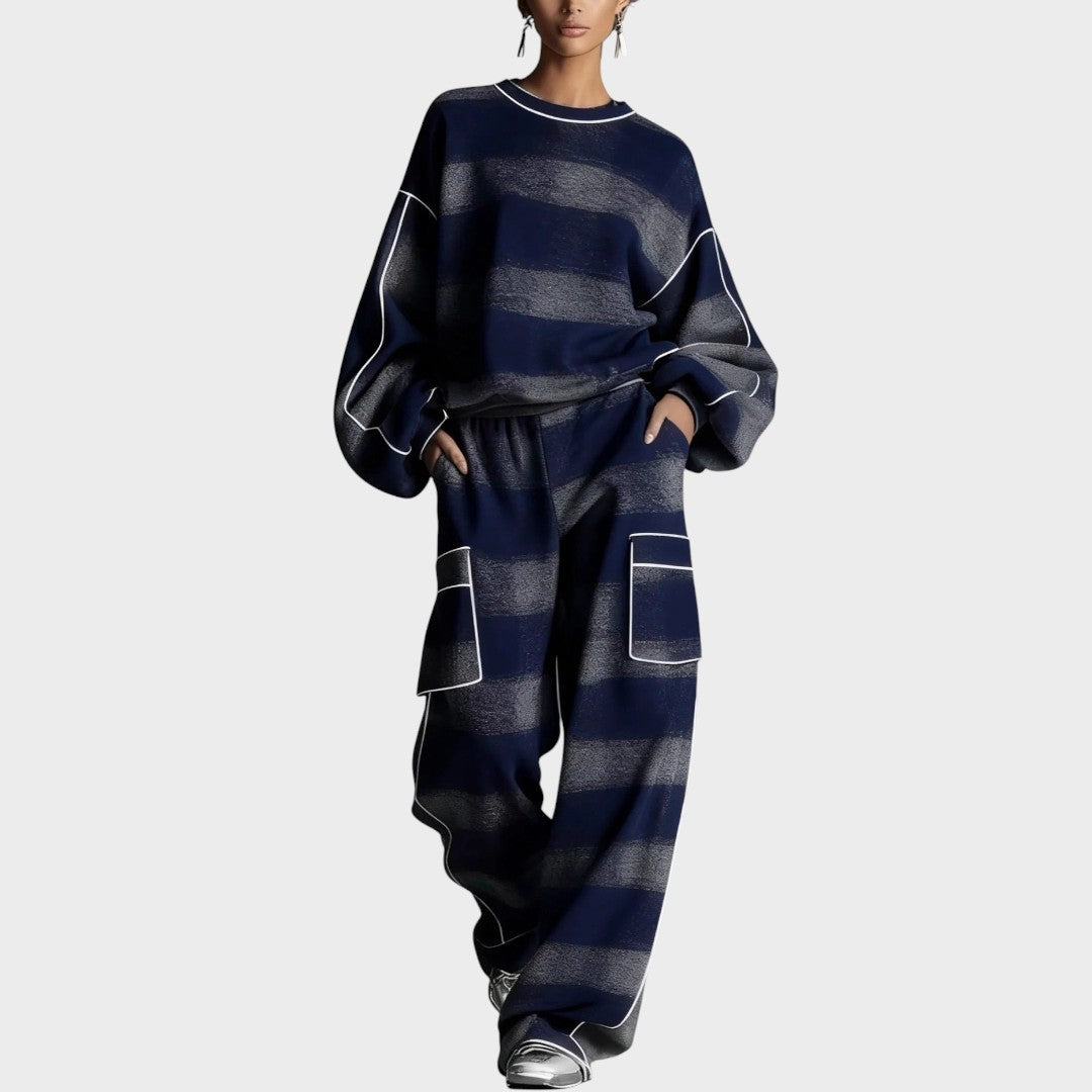 Maas & Mode® | Jersey- en Broekset met ultiem comfort en flatterende look voor dagelijks en reizen
