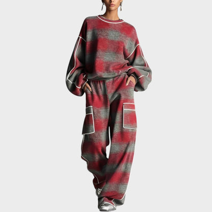 Maas & Mode® | Jersey- en Broekset met ultiem comfort en flatterende look voor dagelijks en reizen