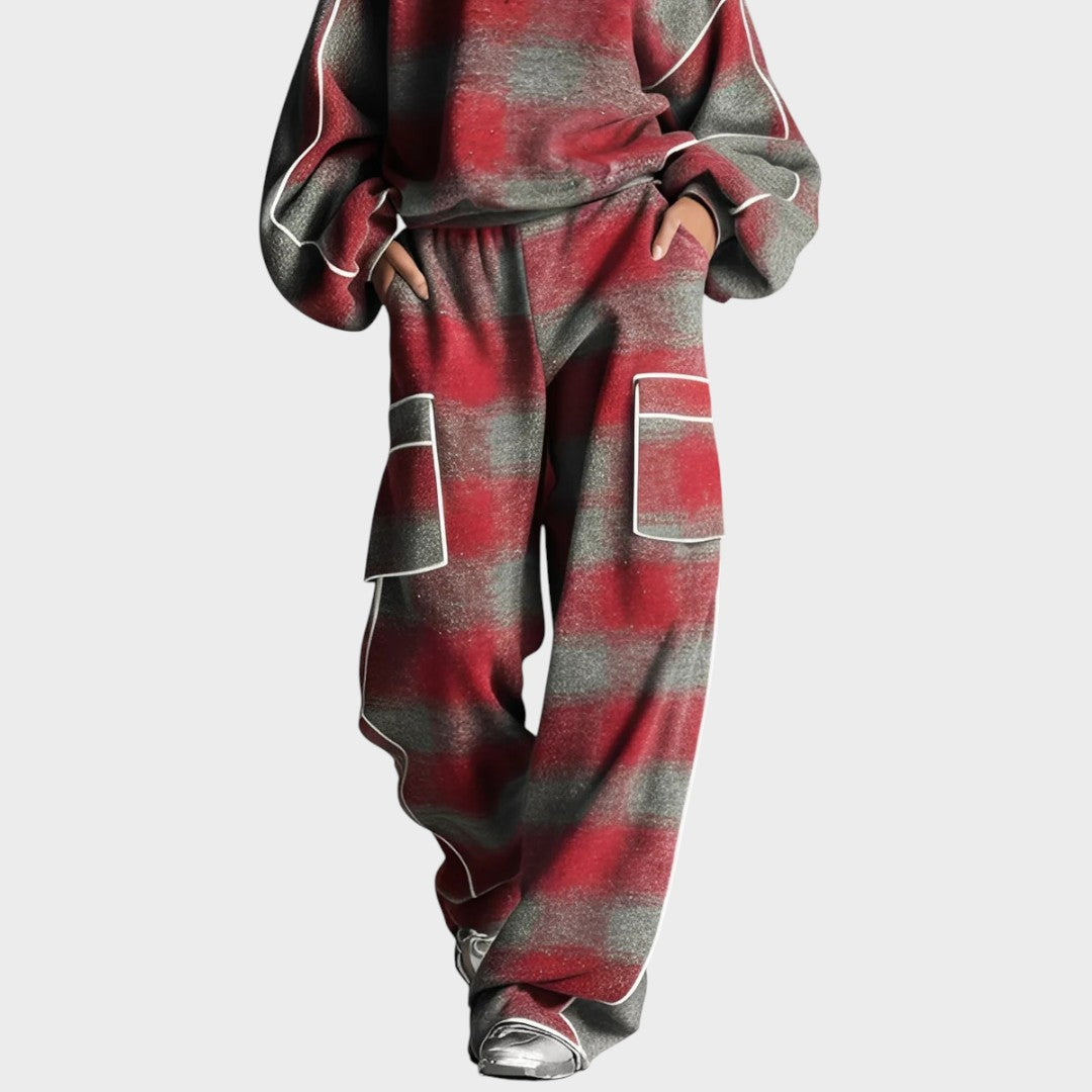 Maas & Mode® | Jersey- en Broekset met ultiem comfort en flatterende look voor dagelijks en reizen