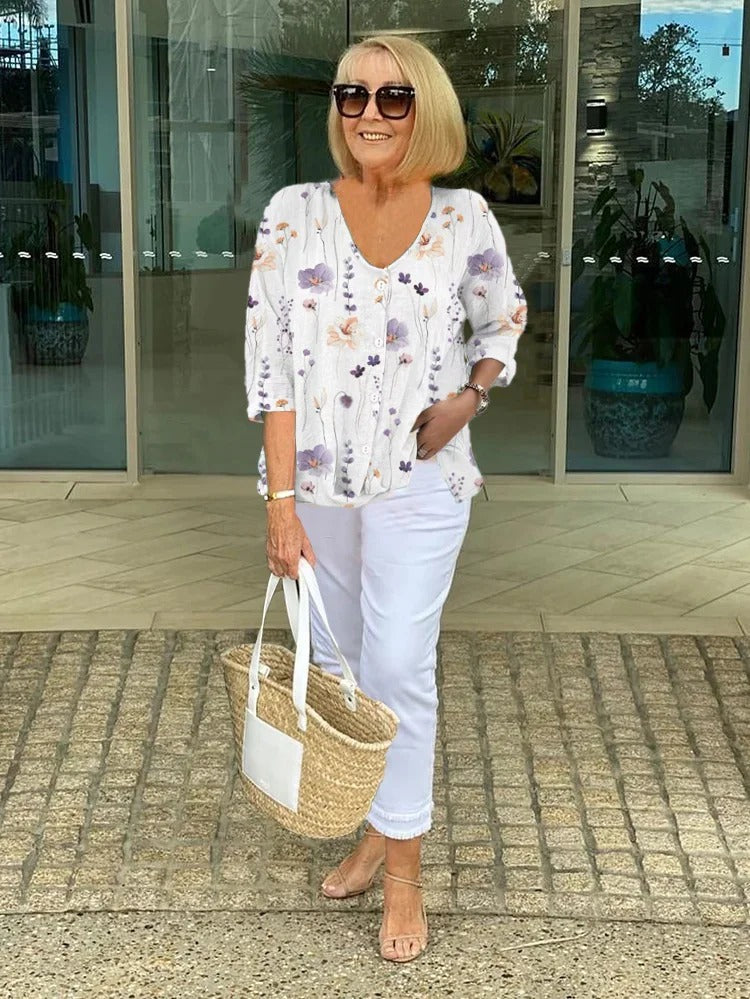 Maas & Mode® | Elegante Bloemenblouse