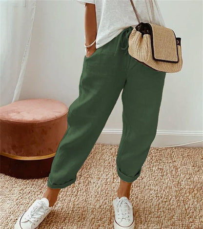 Maas & Mode® | Elegante linnen zomerbroek