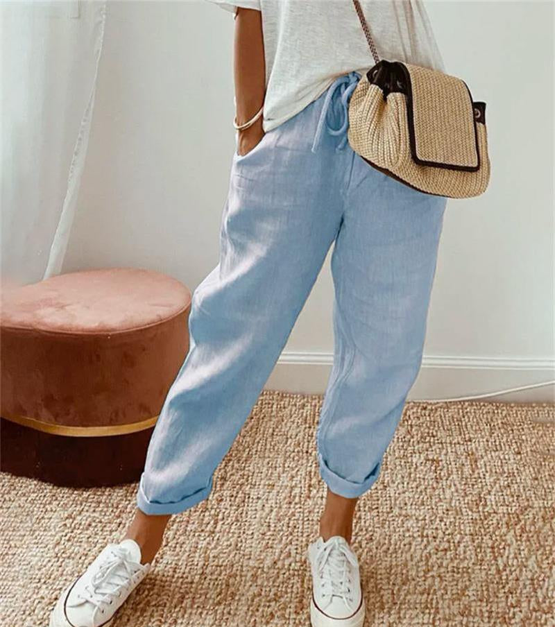 Maas & Mode® | Elegante linnen zomerbroek