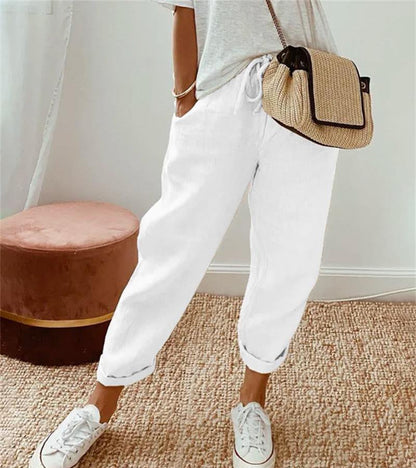 Maas & Mode® | Elegante linnen zomerbroek