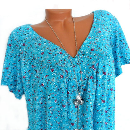 Maas & Mode® | T-shirt Flora met V-hals