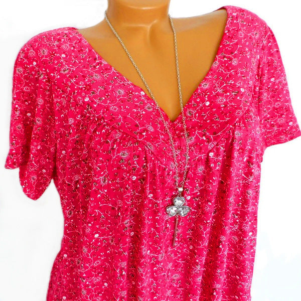 Maas & Mode® | T-shirt Flora met V-hals