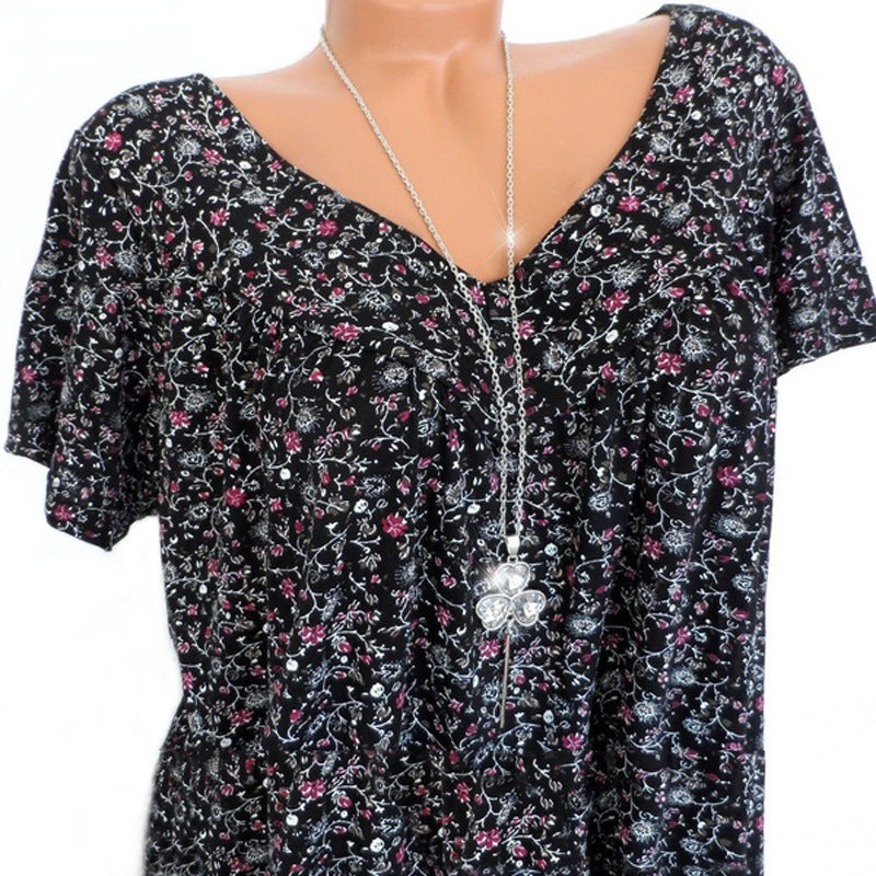 Maas & Mode® | T-shirt Flora met V-hals