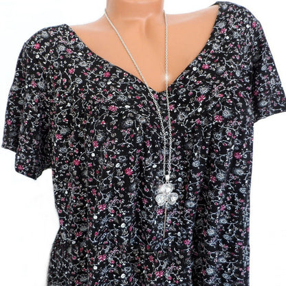 Maas & Mode® | T-shirt Flora met V-hals
