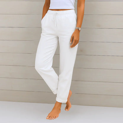Maas & Mode® | Comfortabele linnen zomerbroek