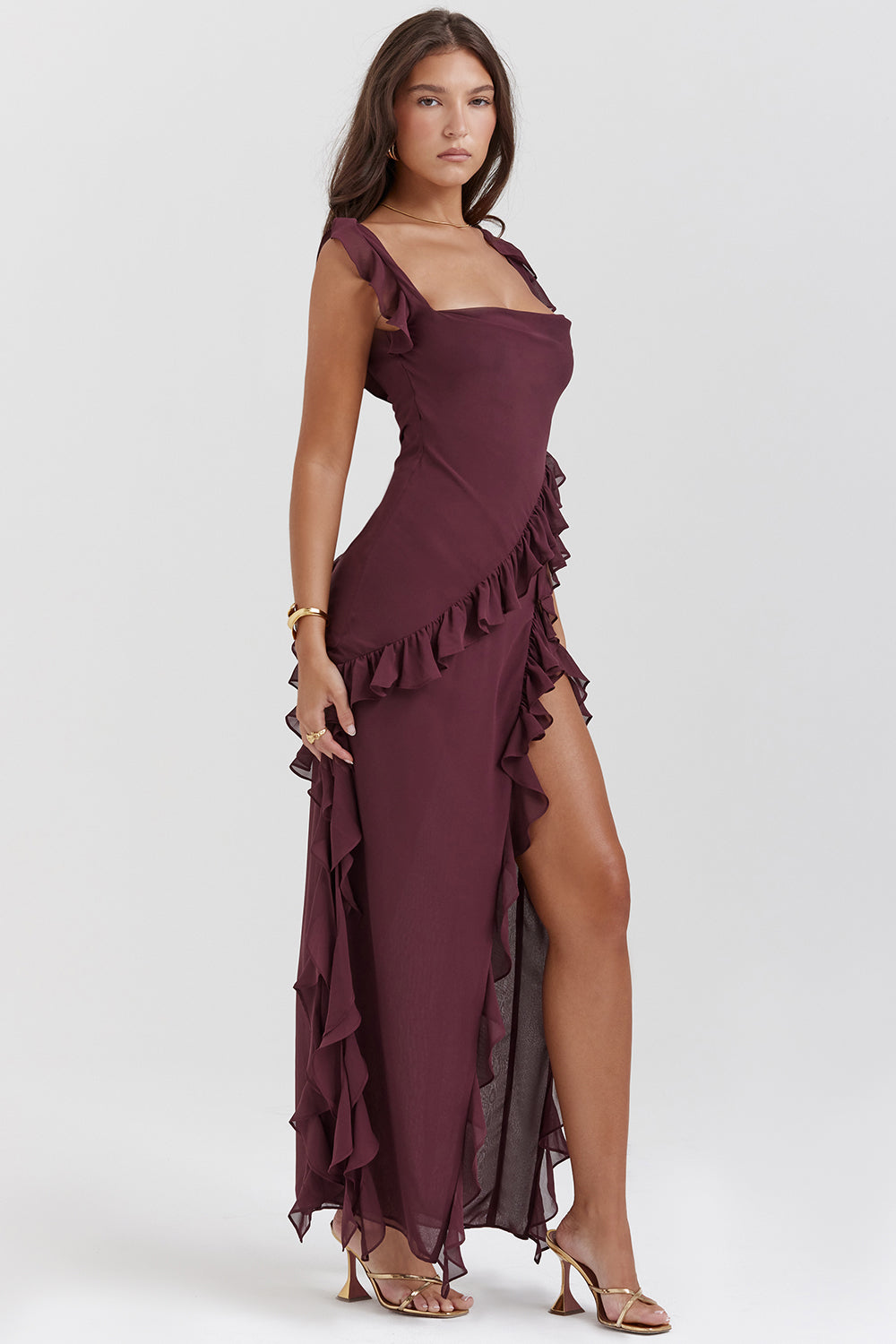 Maas & Mode® | Stralende Jurk met Ruffles