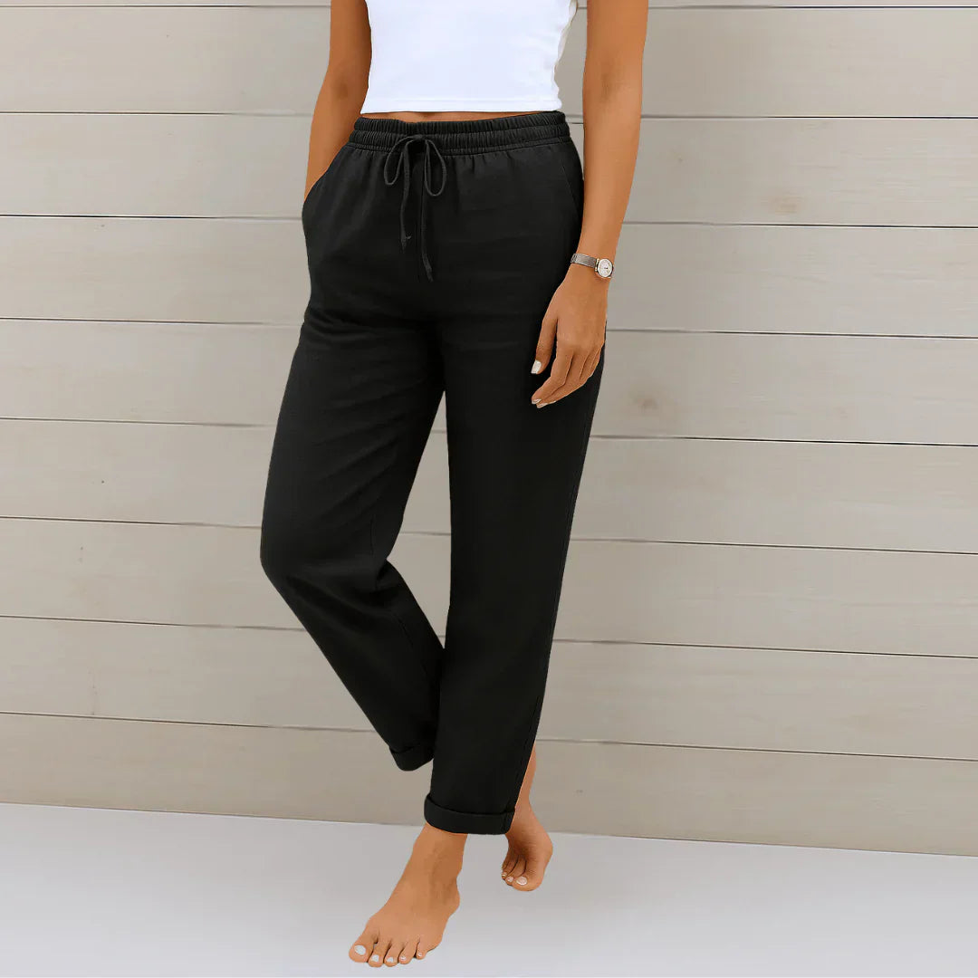 Maas & Mode® | Comfortabele linnen zomerbroek