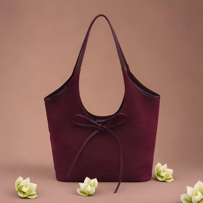 Maas & Mode® | Mireille – Suède strik handtas