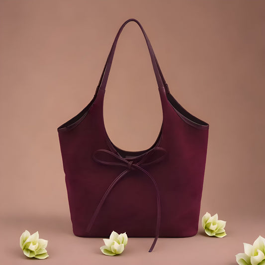 Maas & Mode® | Mireille – Suède strik handtas