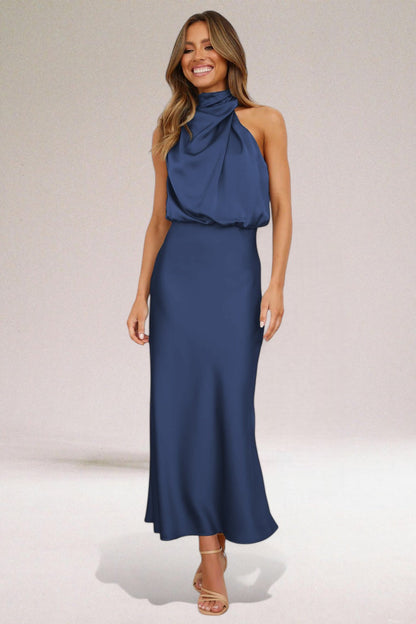 Maas & Mode® | Satijnen Glamour Jurk