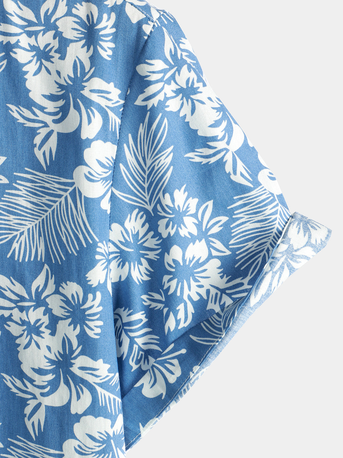 Maas & Mode® | Hawaïblouse met korte mouwen en bloemenpatroon