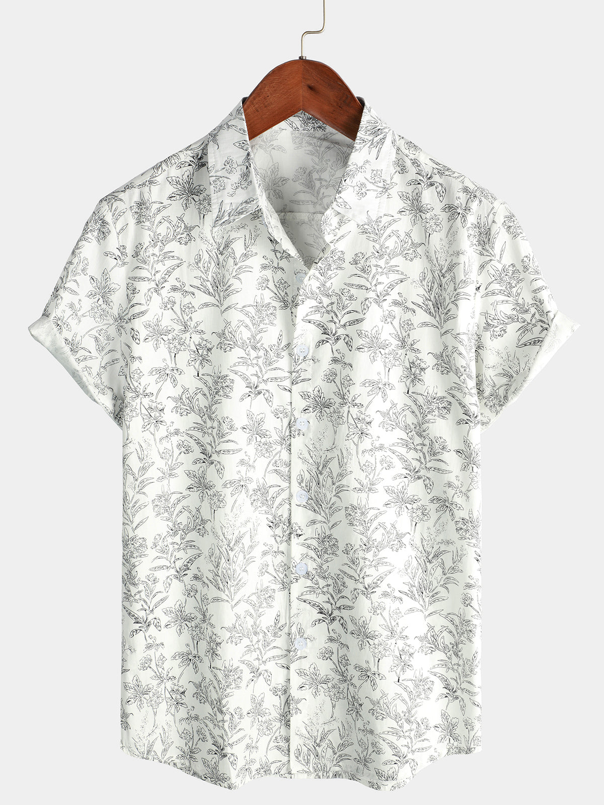 Maas & Mode® | Katoenen Hawaii Overhemd met Korte Mouwen