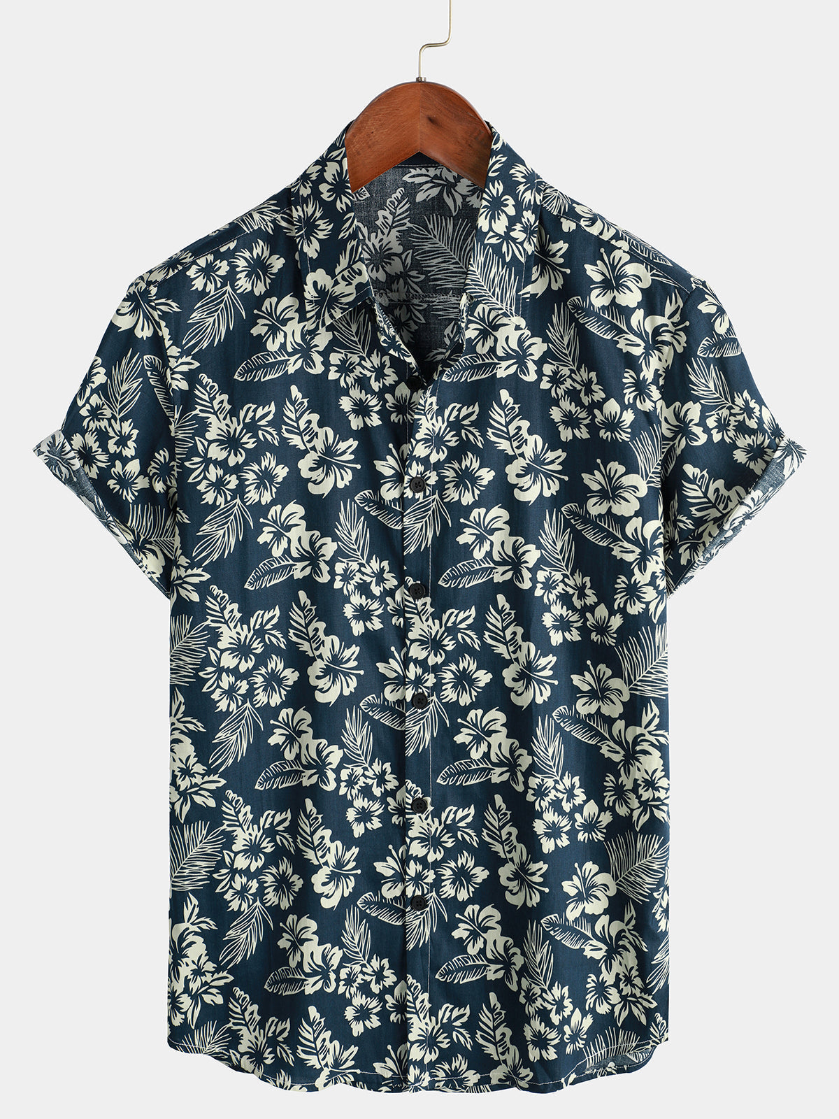Maas & Mode® | Katoenen Hawaii Overhemd met Korte Mouwen