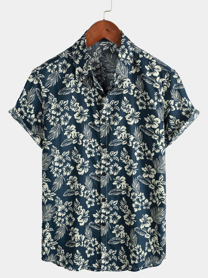 Maas & Mode® | Katoenen Hawaii Overhemd met Korte Mouwen
