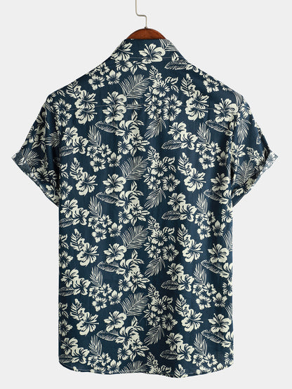 Maas & Mode® | Katoenen Hawaii Overhemd met Korte Mouwen