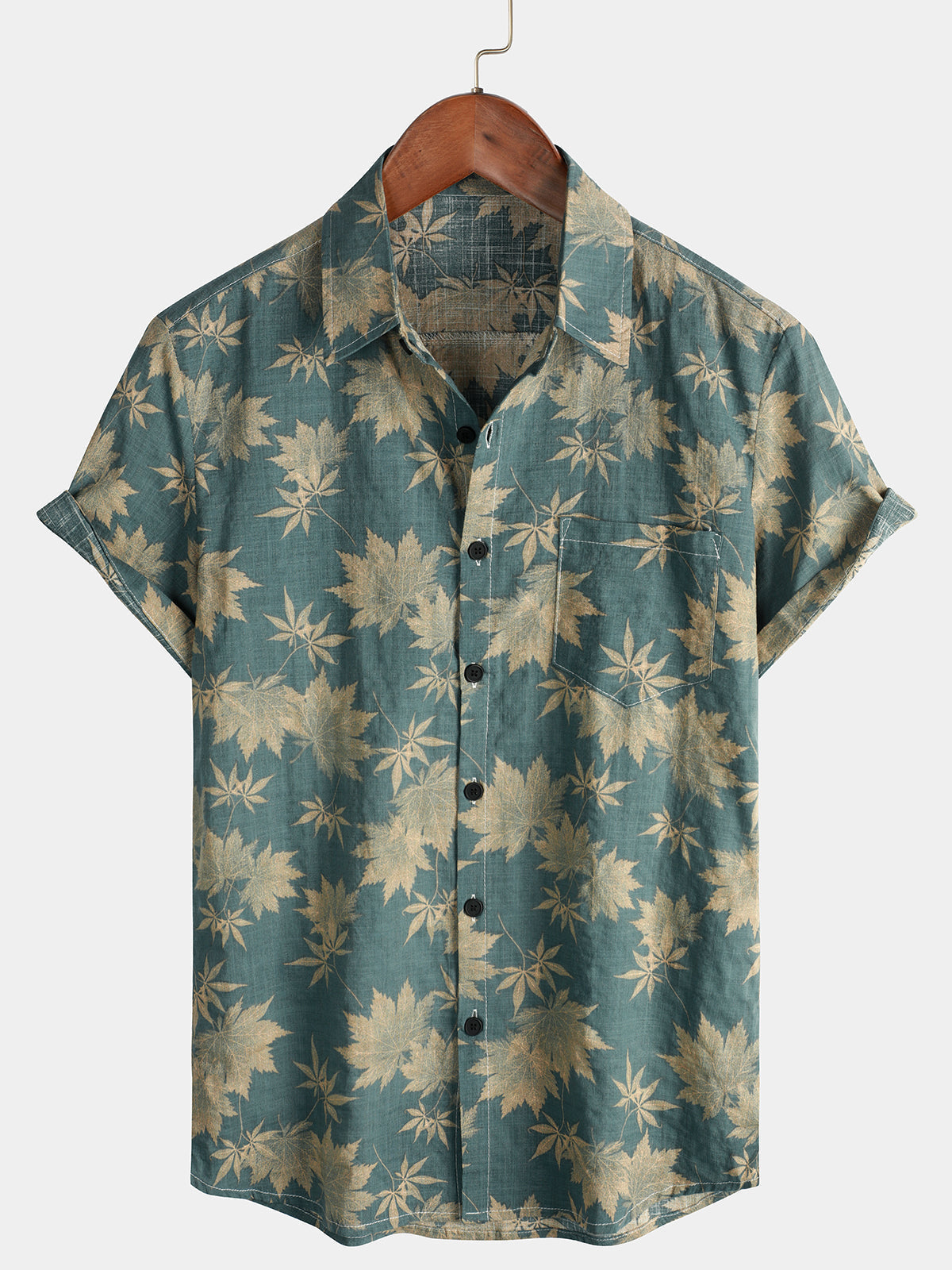 Maas & Mode® | Katoenen Hawaii Overhemd met Korte Mouwen