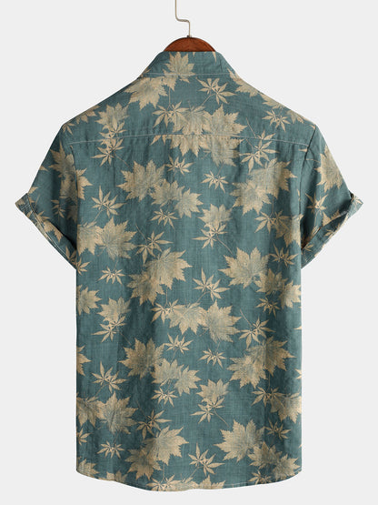 Maas & Mode® | Katoenen Hawaii Overhemd met Korte Mouwen