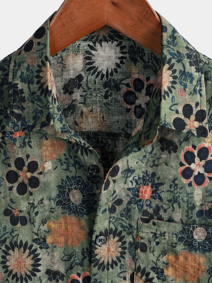 Maas & Mode® | Katoenen Hawaii Overhemd met Korte Mouwen