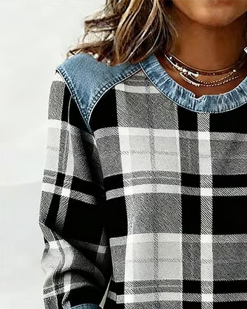 Maas & Mode | Stijlvolle geruite trui