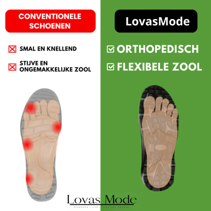 Maas & Mode® |Wandelschoen voor pijnvrije voeten — speciaal voor mensen met brede voeten of voetklachten