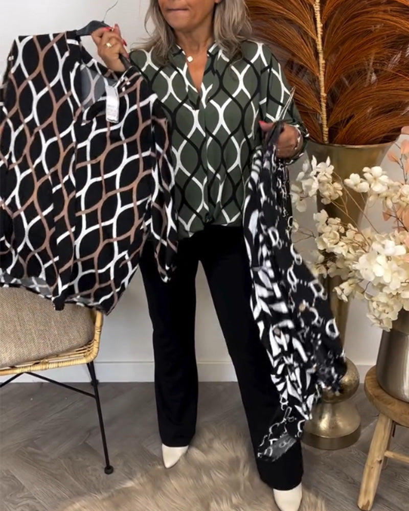 Maas & Mode® | Blouse met Grafische Print