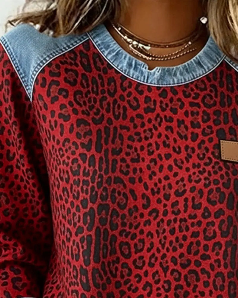 Maas & Mode® | Elegante zachte luipaard trui