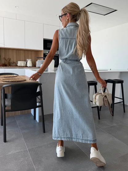 Maas & Mode® | Kiona Denim Zomerjurk