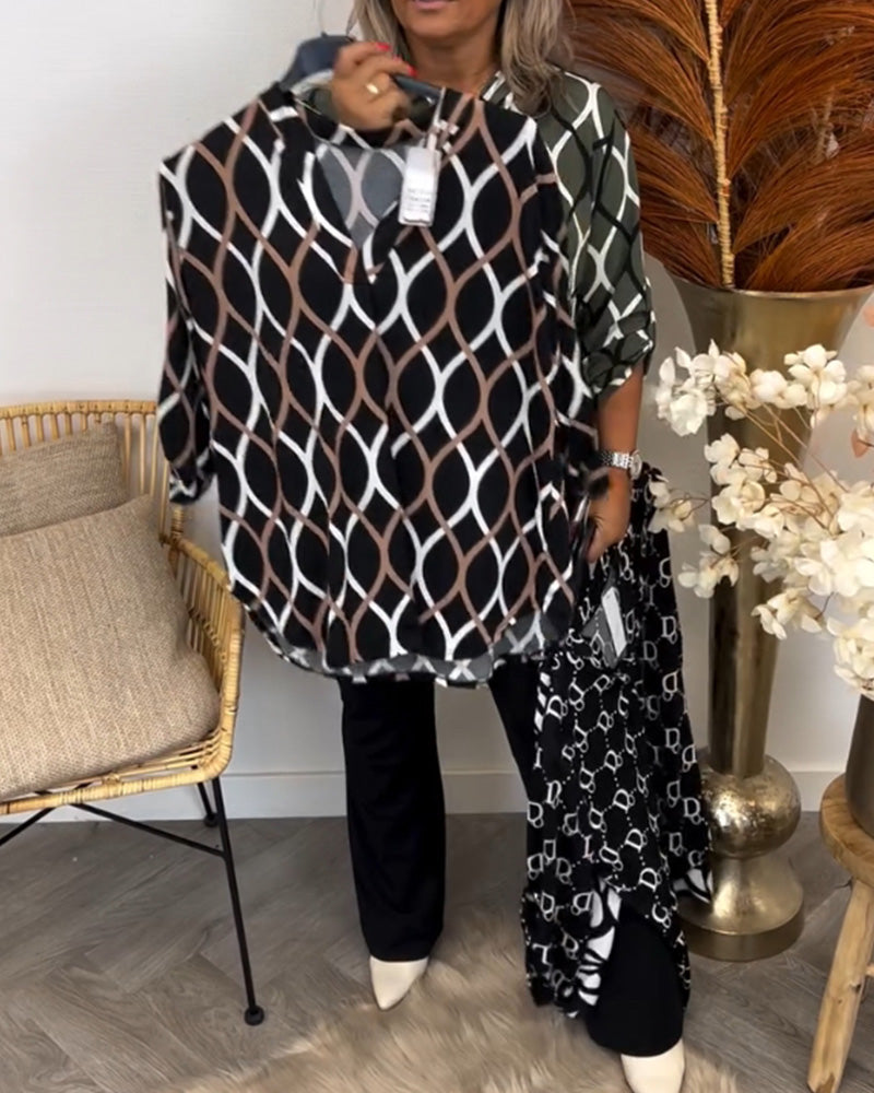 Maas & Mode® | Blouse met Grafische Print