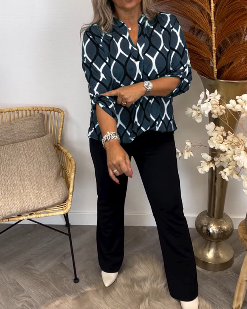 Maas & Mode® | Blouse met Grafische Print