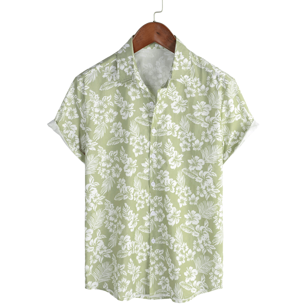 Maas & Mode® | Hawaïblouse met korte mouwen en bloemenpatroon