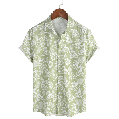 Maas & Mode® | Hawaïblouse met korte mouwen en bloemenpatroon