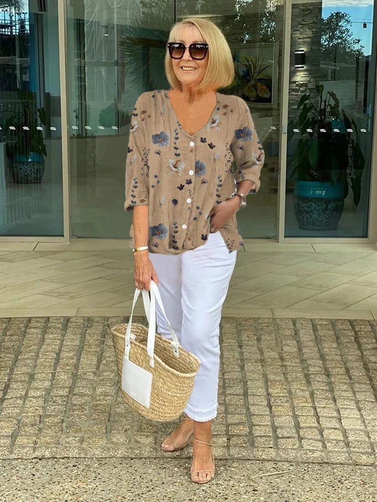 Maas & Mode® | Elegante Bloemenblouse