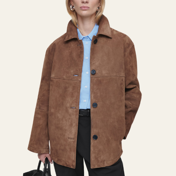 Maas & Mode® | Collared Suede Jacket