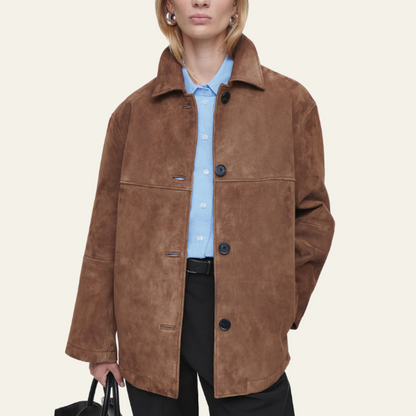 Maas & Mode® | Collared Suede Jacket