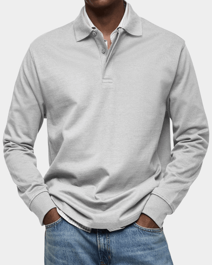 Maas & Mode® | Comfortabele Lange Mouw Polo voor de Lente