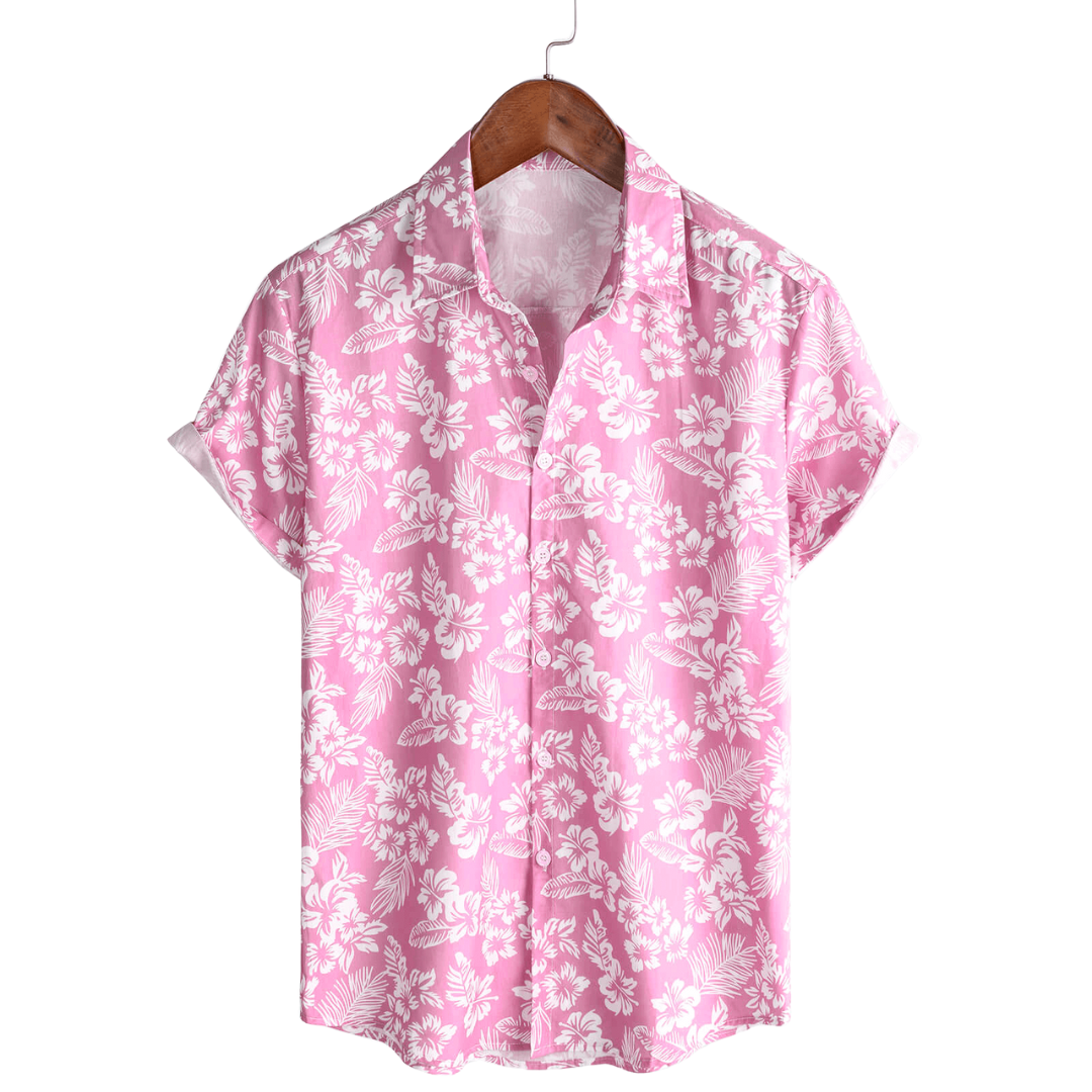Maas & Mode® | Hawaïblouse met korte mouwen en bloemenpatroon