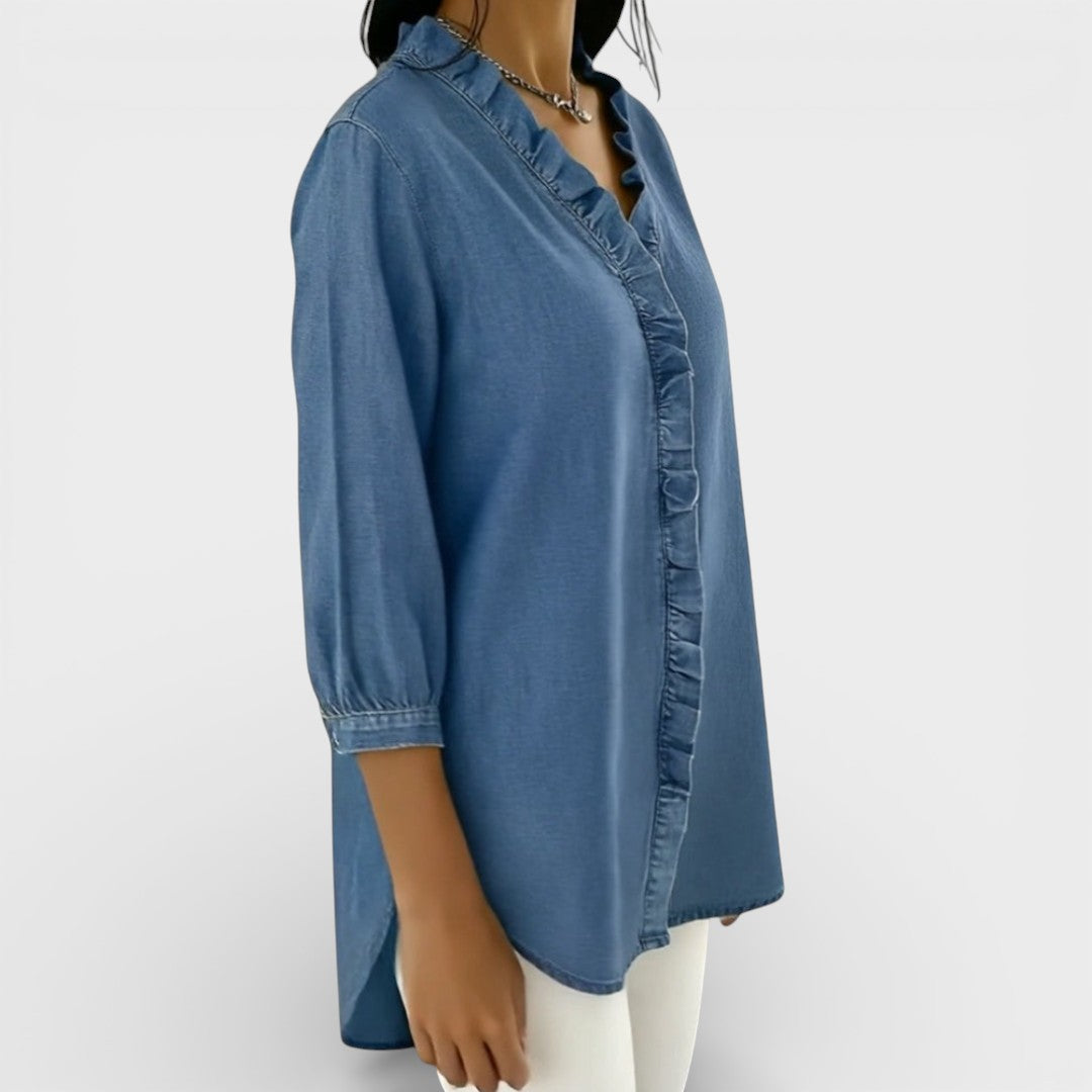 Maas & Mode® | Elegante blouse met ruffles